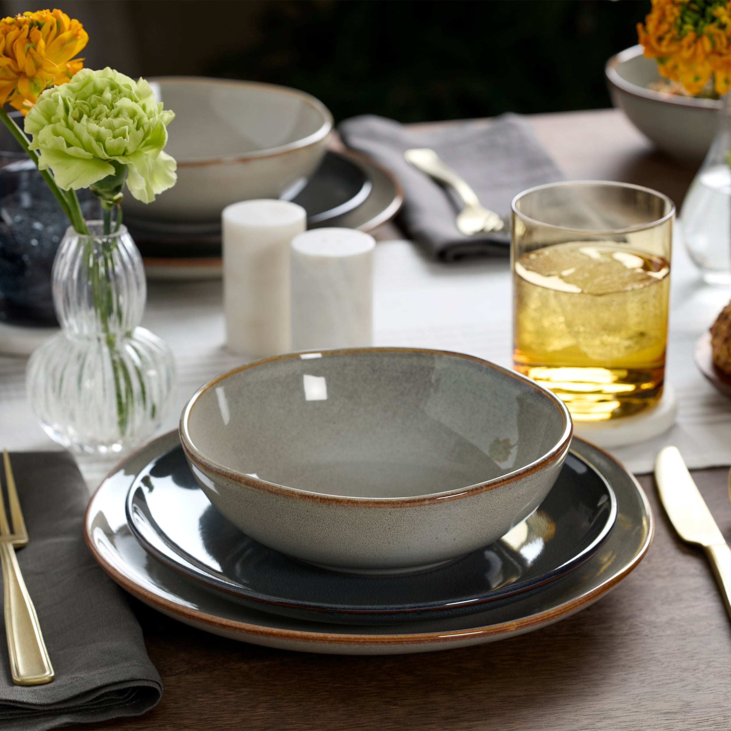 Organic Shades Gray 12 Piece Dinnerware Set - Image 12