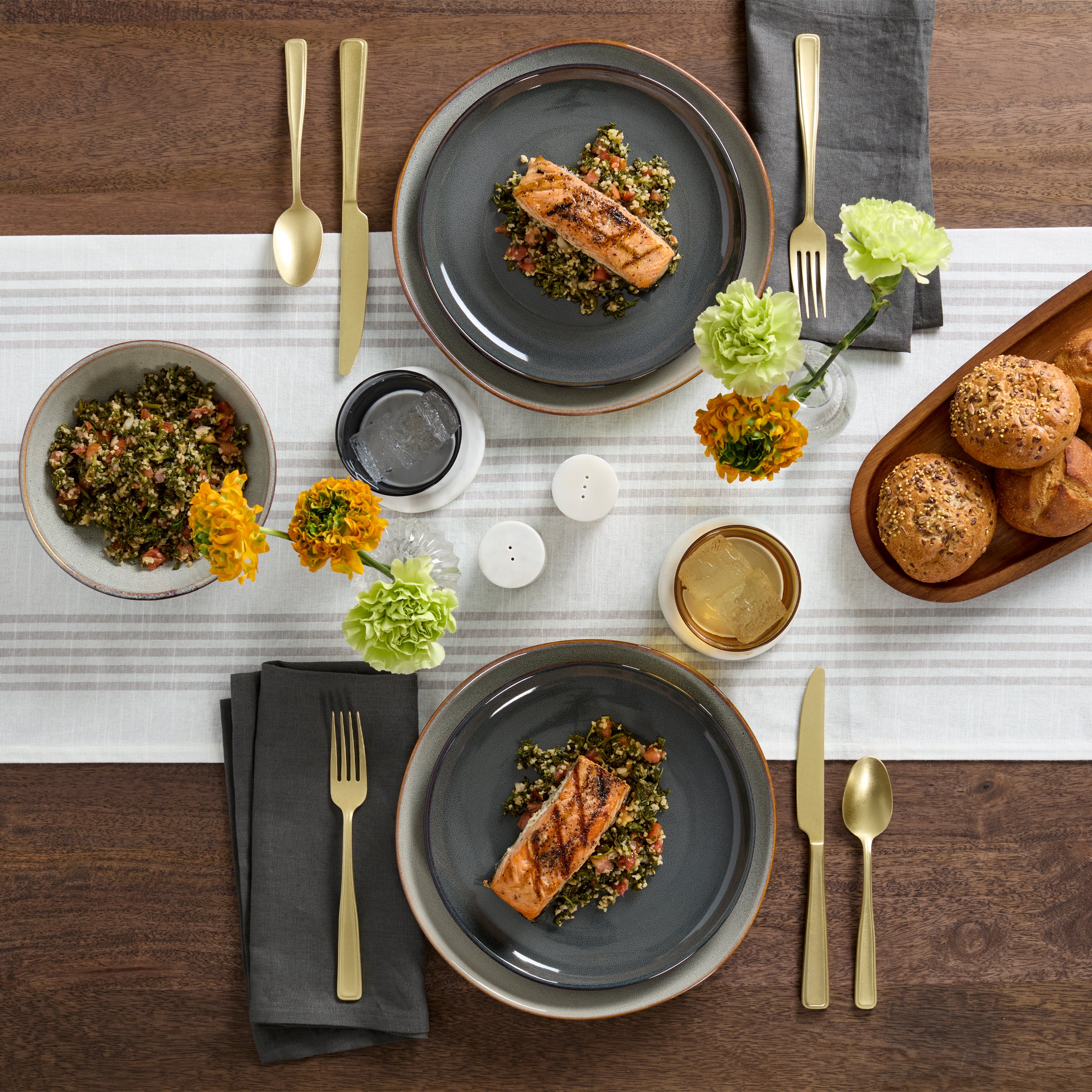 Organic Shades Gray 12 Piece Dinnerware Set - Image 13