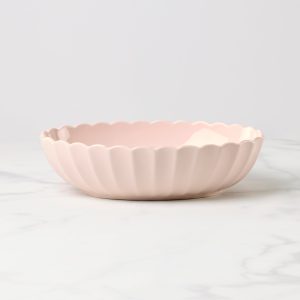 French Perle Scallop Blush Serving Bowl