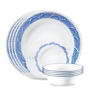 Corelle? Rolling Waves 18-piece Dinnerware Set. Service for 6