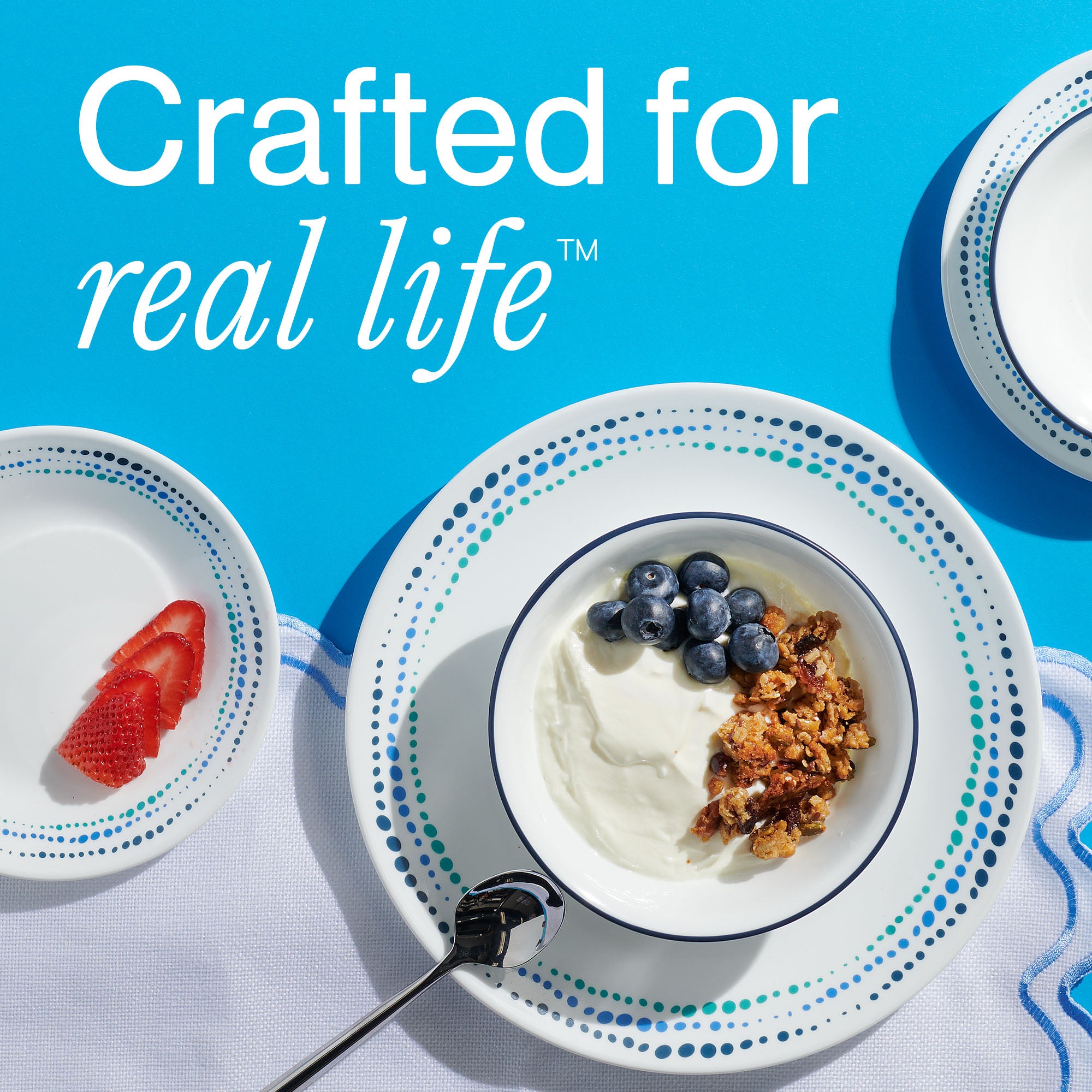 Corelle? Ocean Blues 18-piece Dinnerware Set. Service for 6 - Image 7