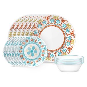 Corelle庐 Global Collection Terracotta Dreams 18-piece Dinnerware Set. Service for 6