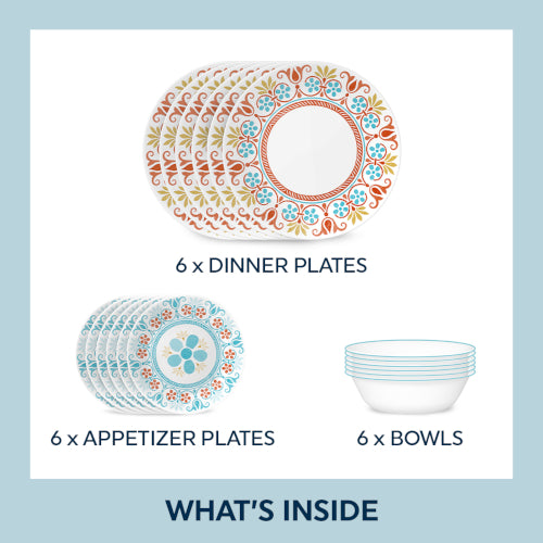 Corelle? Global Collection Terracotta Dreams 18-piece Dinnerware Set. Service for 6 - Image 2