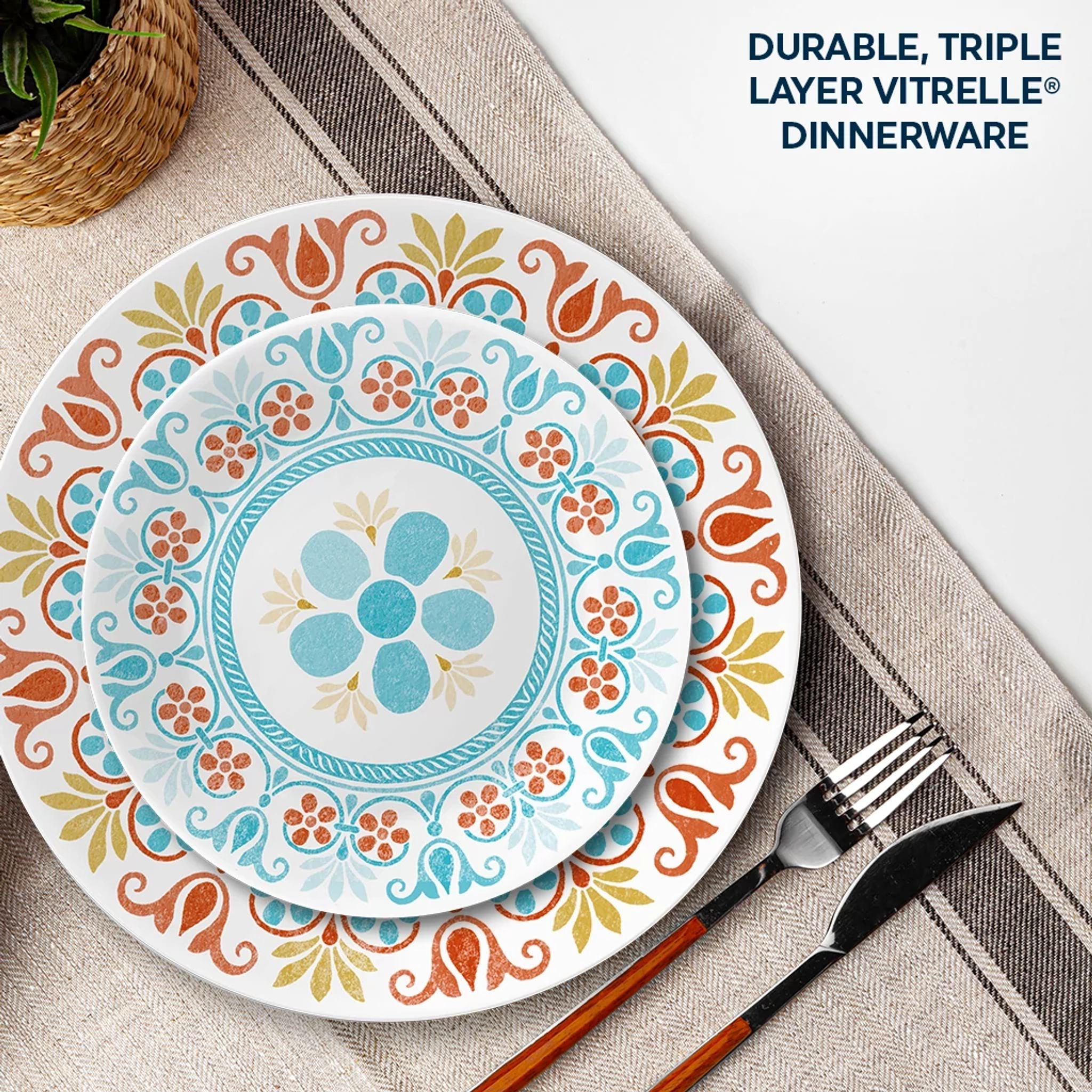 Corelle? Global Collection Terracotta Dreams 18-piece Dinnerware Set. Service for 6 - Image 4