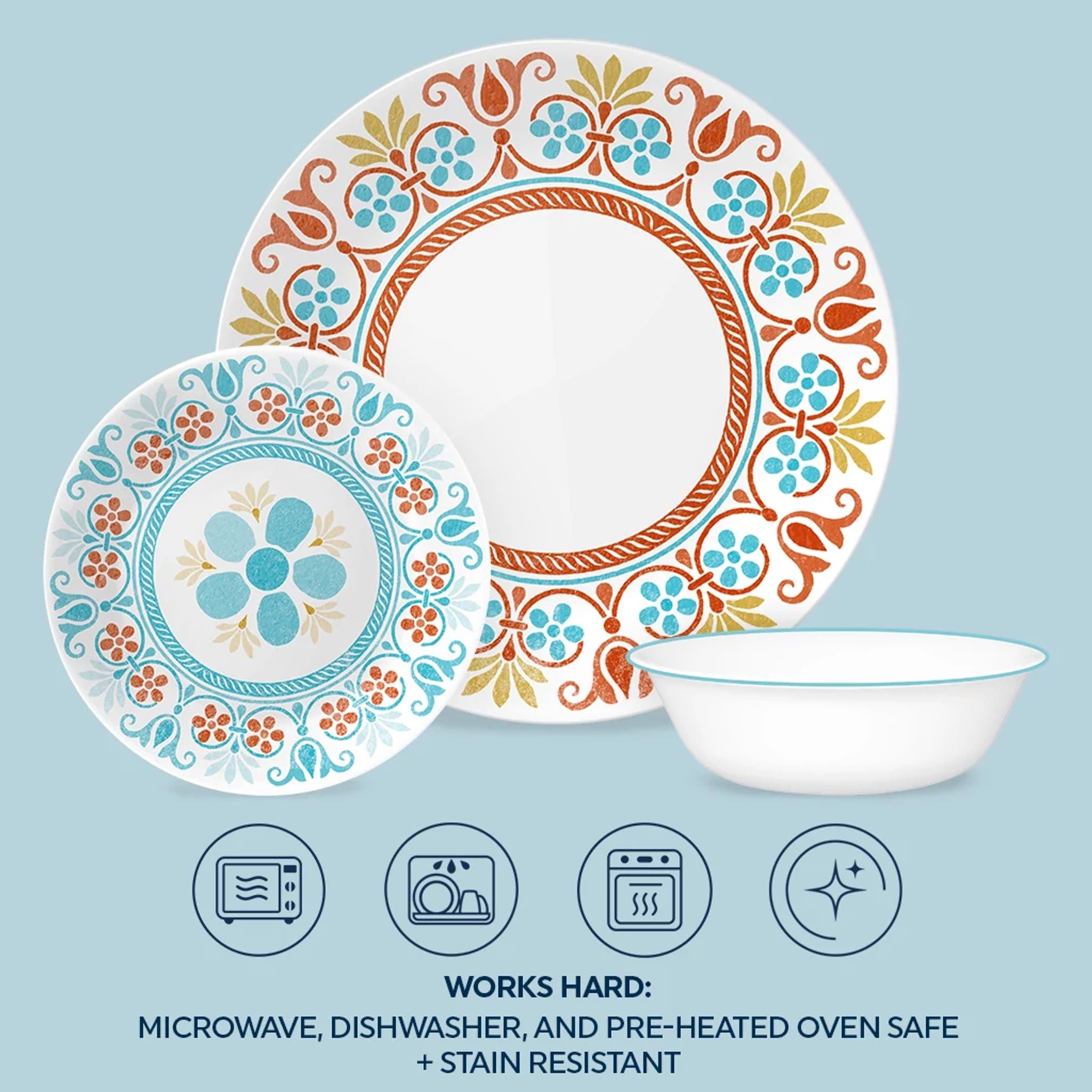 Corelle? Global Collection Terracotta Dreams 18-piece Dinnerware Set. Service for 6 - Image 6