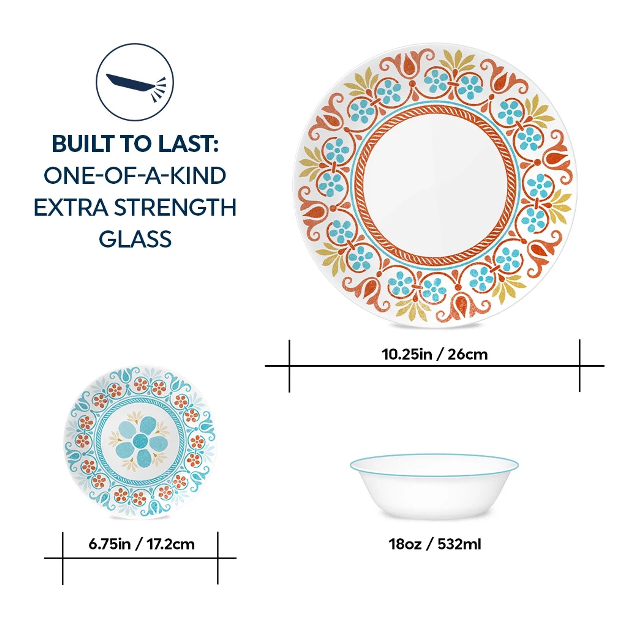 Corelle? Global Collection Terracotta Dreams 18-piece Dinnerware Set. Service for 6 - Image 3