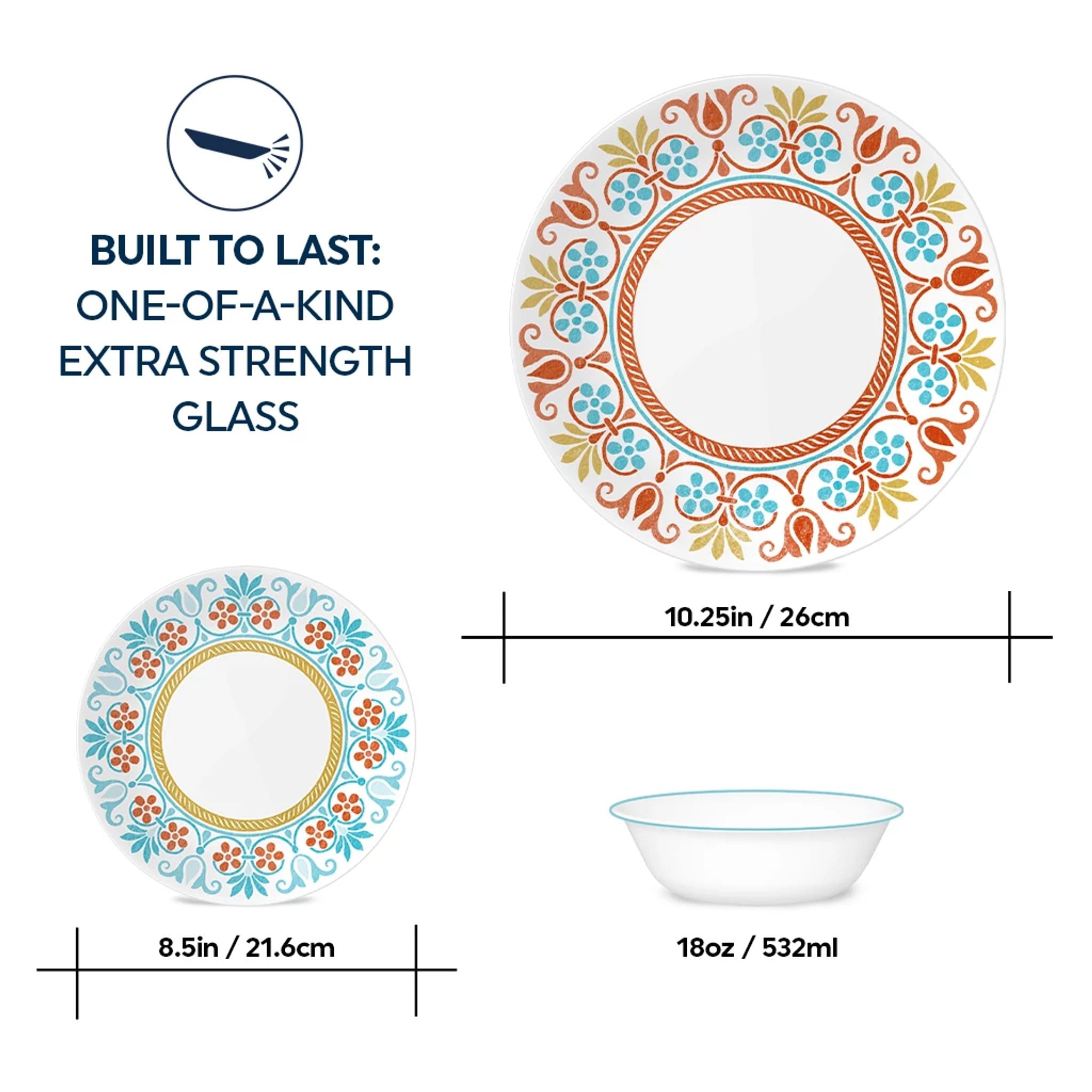 Corelle? Global Collection Terracotta Dreams 12-piece Dinnerware Set. Service for 4 - Image 3