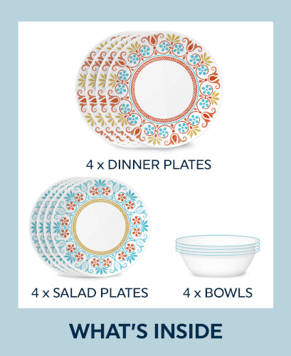 Corelle? Global Collection Terracotta Dreams 12-piece Dinnerware Set. Service for 4 - Image 2