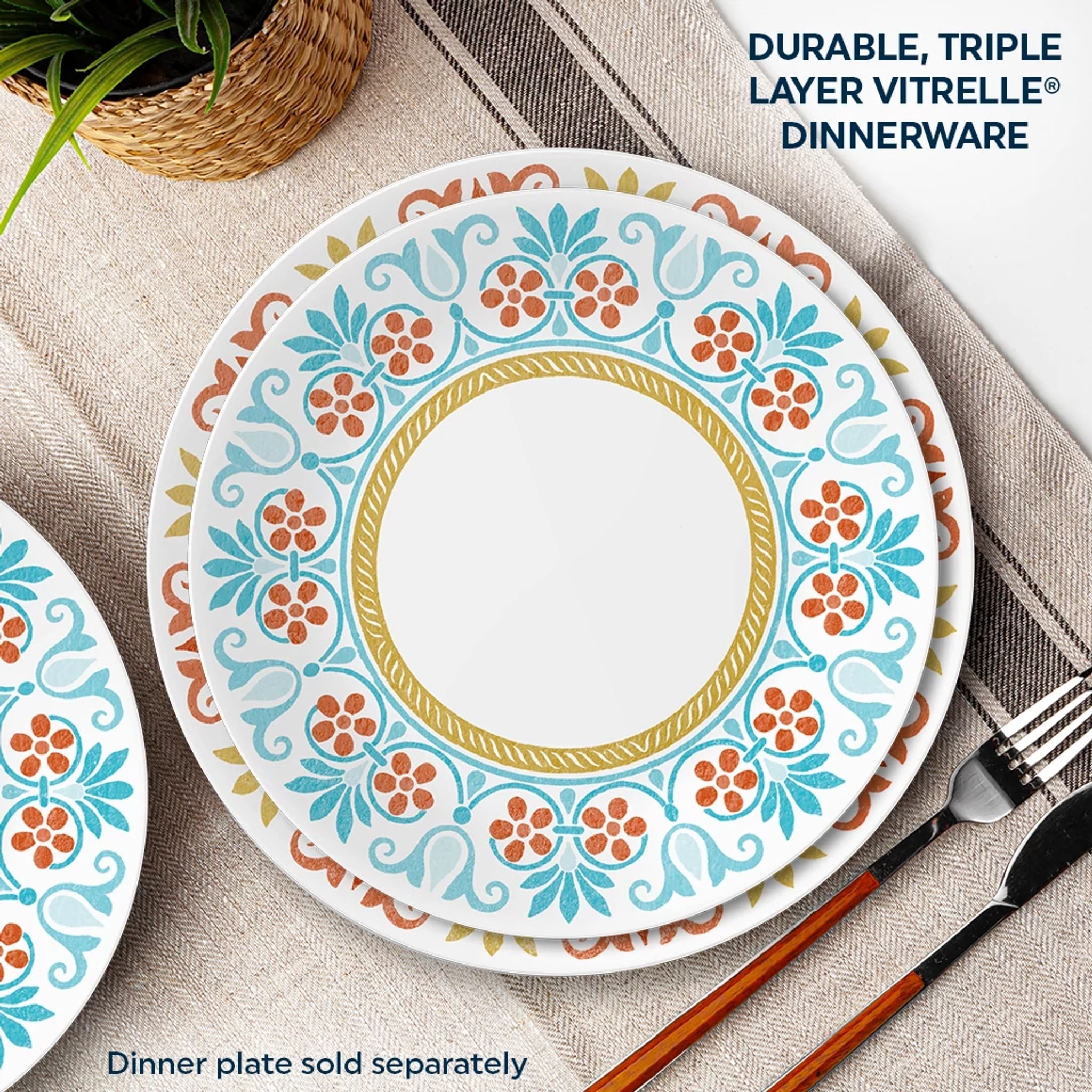 Corelle庐 Global Collection Terracotta Dreams. 8.5 Salad Plates. 6-pack - Image 3