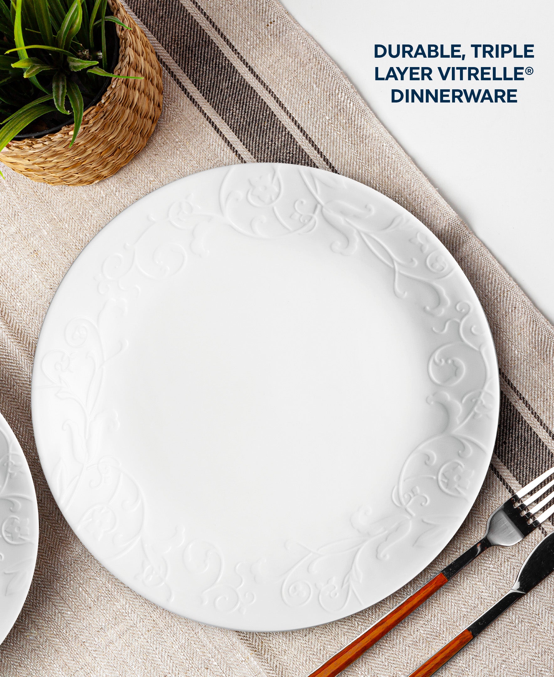 Corelle? Bella Faenza Dinnerware Set ?C Service for 6 + Serving Bowl - Image 5