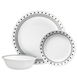 Corelle? City Block 18-piece Mugless Dinnerware Set. Service for 6
