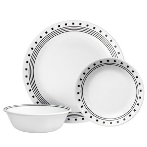 Corelle? City Block 12-piece Dinnerware Set. Service for 4