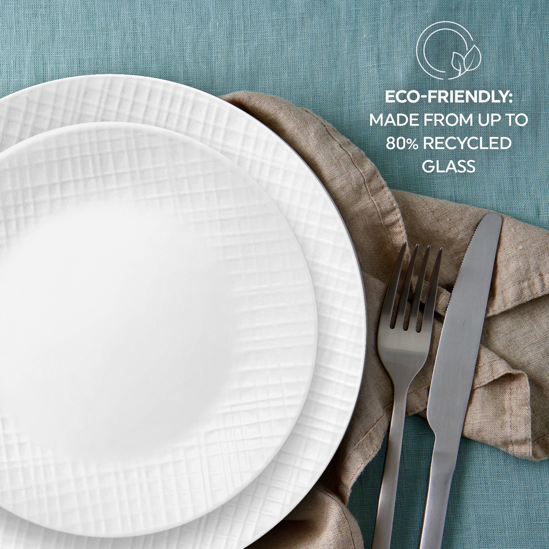 Corelle® Linen Weave 18-piece Dinnerware Set. Service for 6 - Image 3