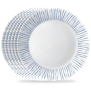 Corelle? Botanical Stripes 10.25 Dinner Plate. 6 pack