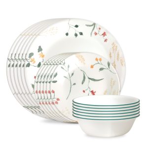 Corelle庐 Wildflower Scatter 18-piece Dinnerware Set. Service for 6