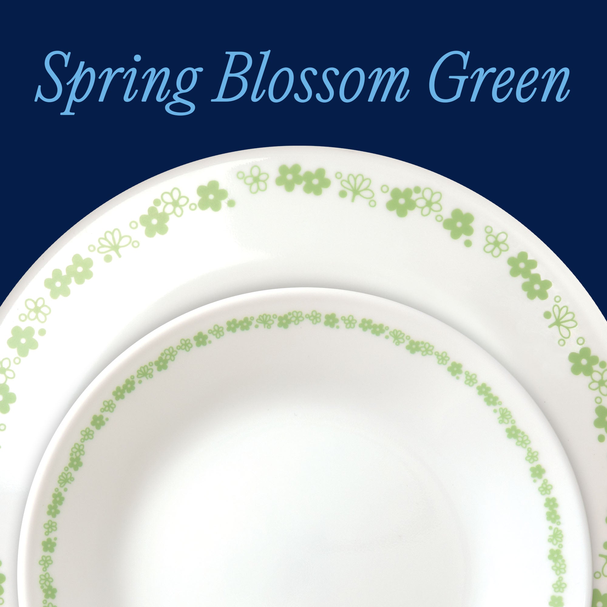 Corelle? Spring Blossom Green 18-piece Dinnerware Set. Service for 6 - Image 2