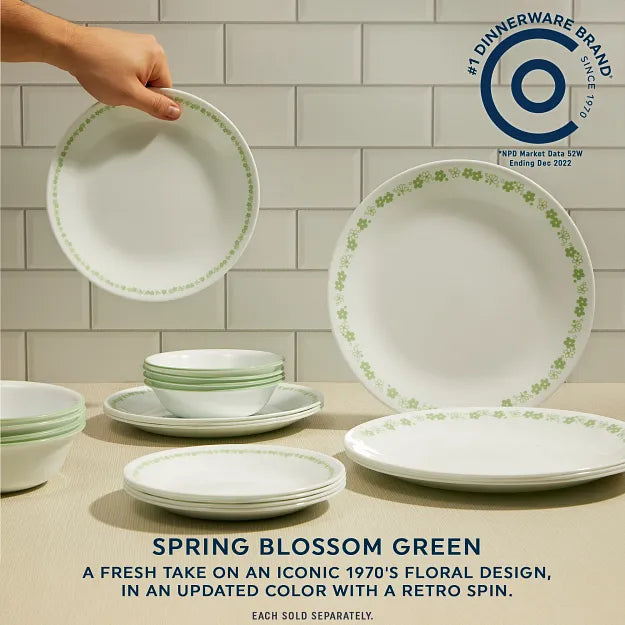 Corelle? Spring Blossom Green 6.75 Appetizer Plate - Image 2