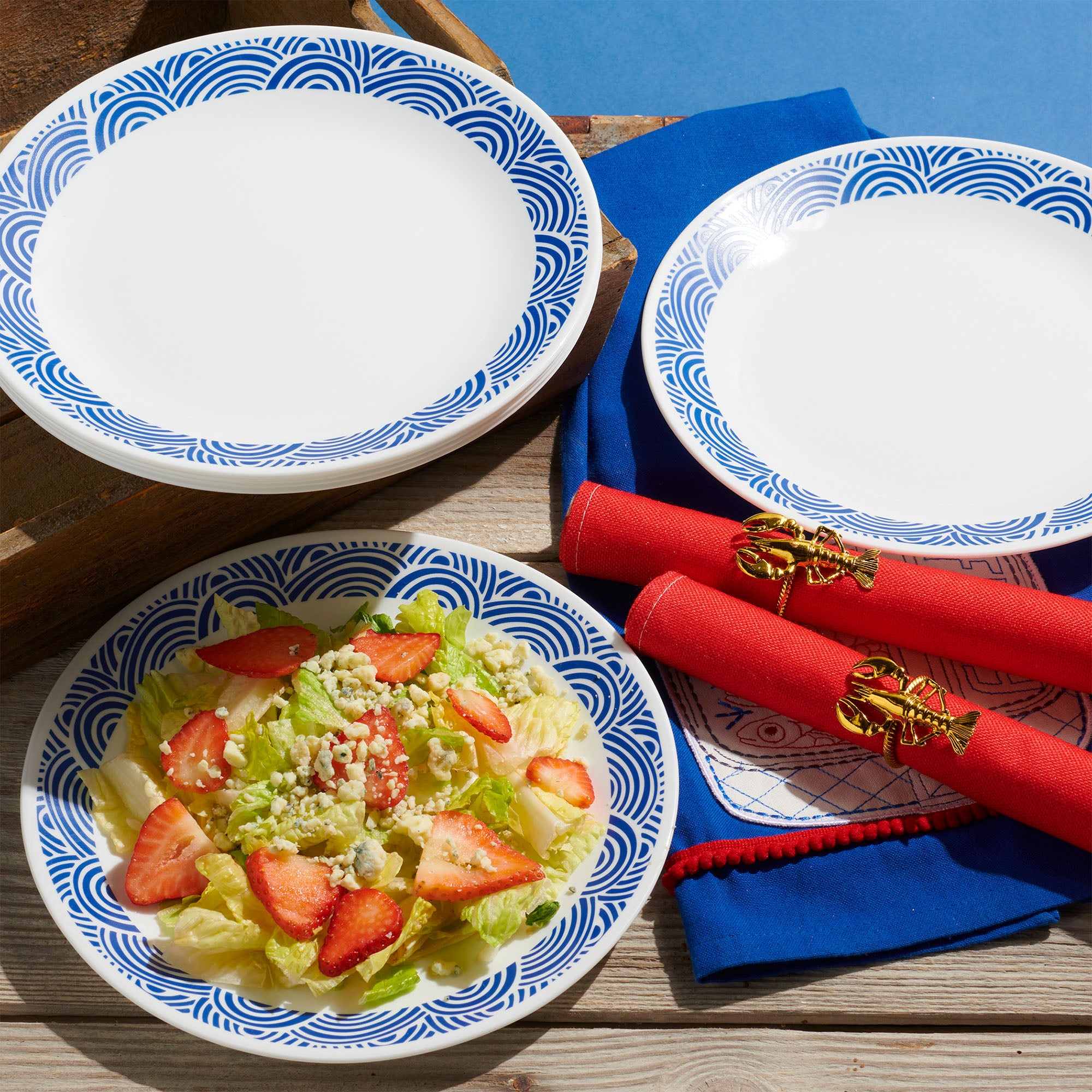 Corelle® Rolling Waves 8.5 Lunch Plate. 6-pack - Image 9