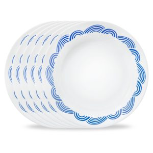 Corelle? Rolling Waves 8.5 Lunch Plate. 6-pack