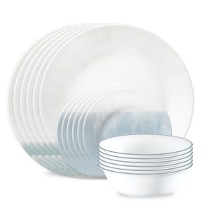 Corelle? Foggy Seas 18-piece Dinnerware Set. Service for 6