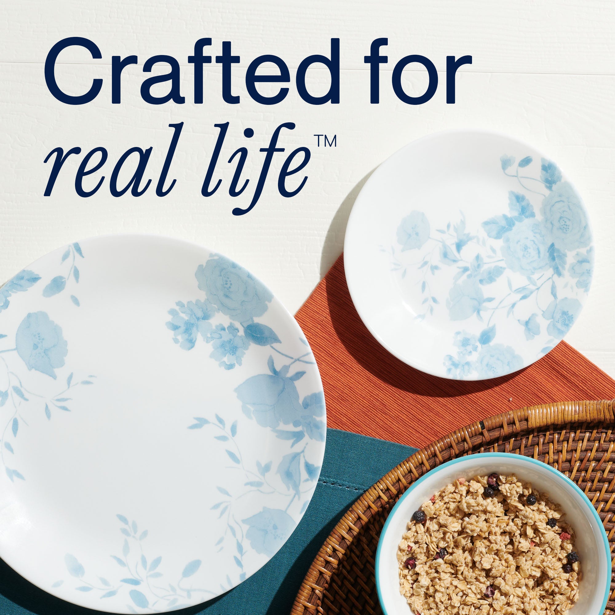 Corelle® Blue Bouquet 8.5 Lunch Plate. 6-pack - Image 7