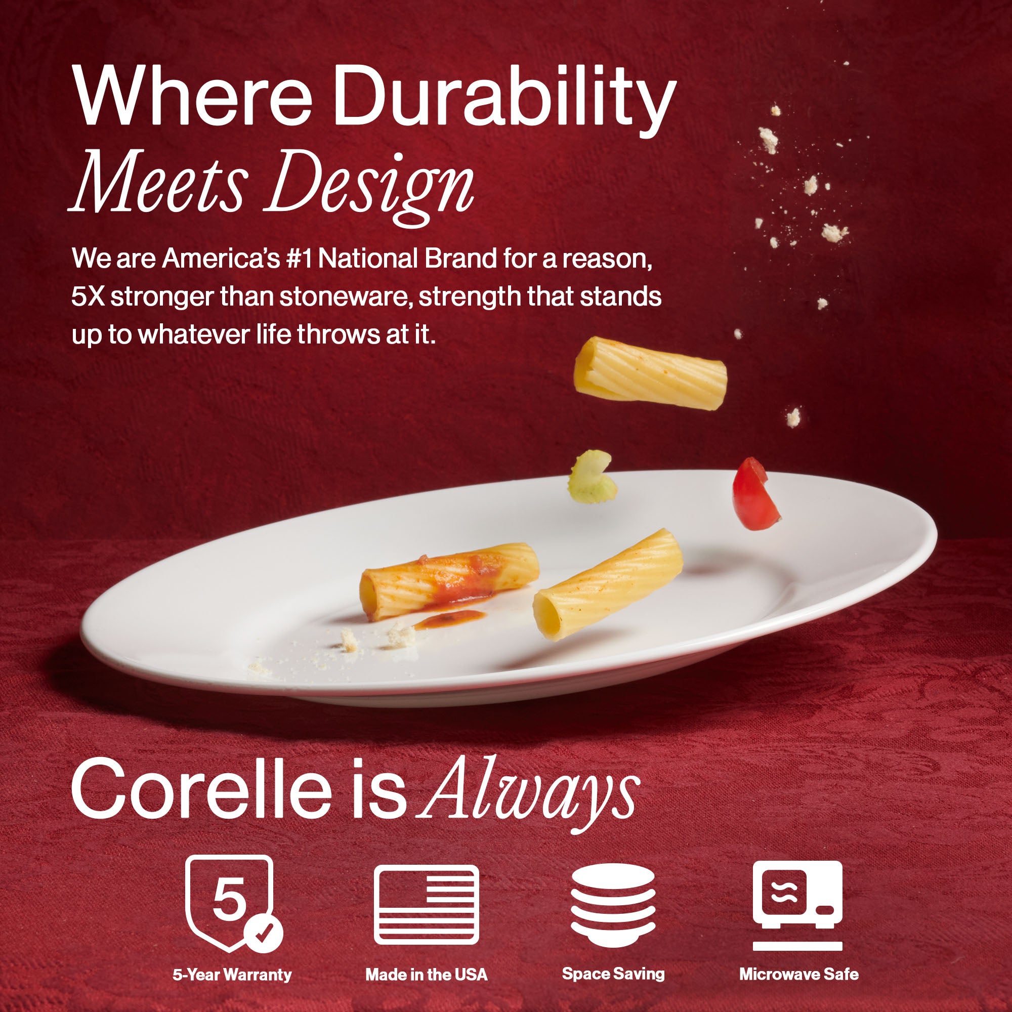 Corelle® Luxe Heritage 18-piece Dinnerware Set. Service for 6 - Image 6