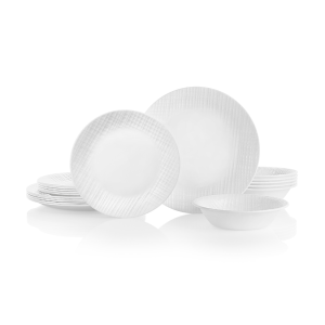 Corelle? Linen Weave 18-piece Dinnerware Set. Service for 6